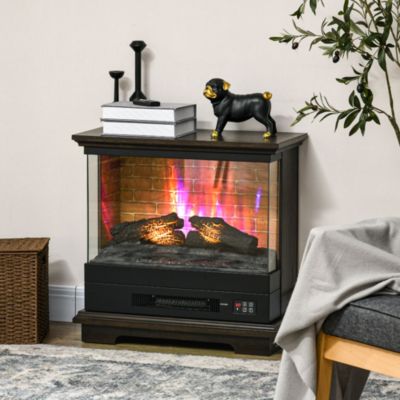 26" Electric Fireplace Stove with Remote Control, 12H Timer,