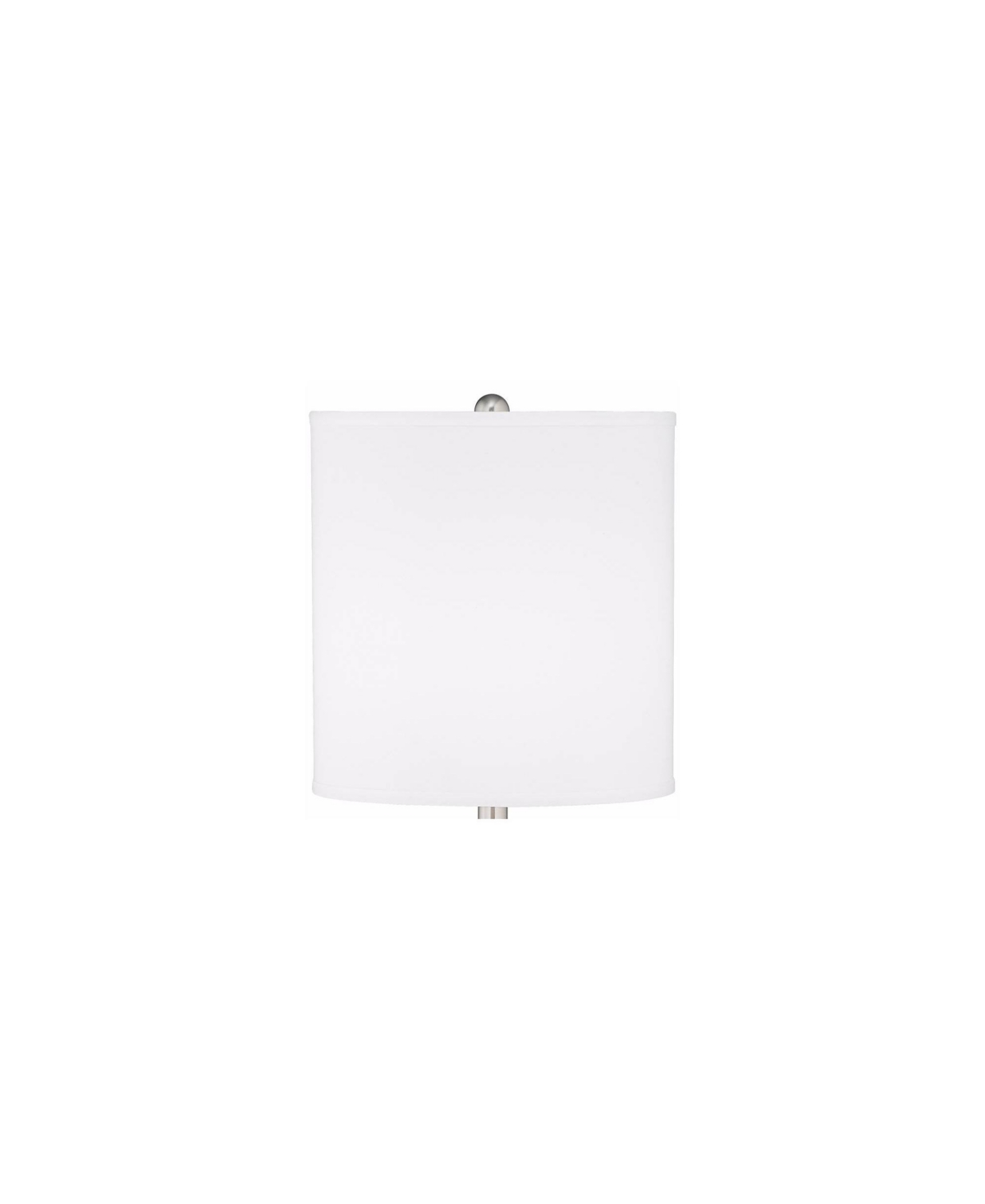 Possini Euro Design Modern Buffet Table Lamp Tall Skinny Brushed NickelMetal Gourd White Fabric Cylinder Shade Decor Bedroom Living Room H