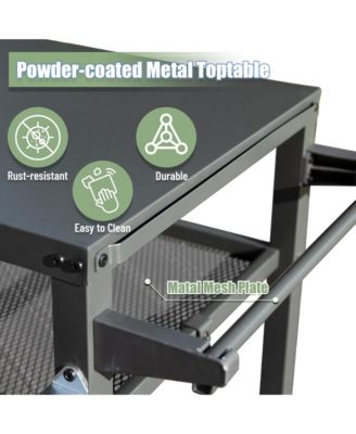 Streamdale Rust-Proof Outdoor Prep Table with Mobility