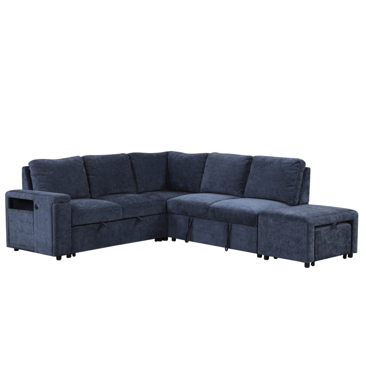 Streamdale Furniture Plush and Practical Expansive 6-Seat L-Shaped Sofa with Storage & Charging
