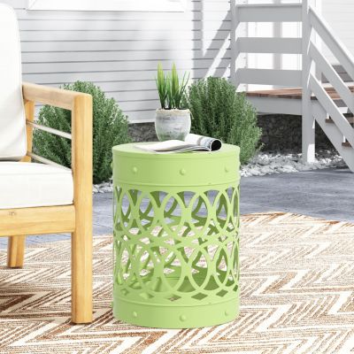 Streamdale Modern Geometric Iron Cut Side Table Chic, Durable, Assembly-Free