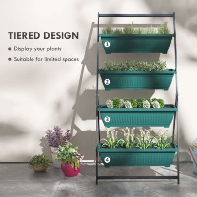 4-Tiered Vertical Garden Ergonomic, Space-Saving, Elevated Planter