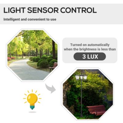 Day Night Solar Light Sensor Driveway Light with Motion Activation