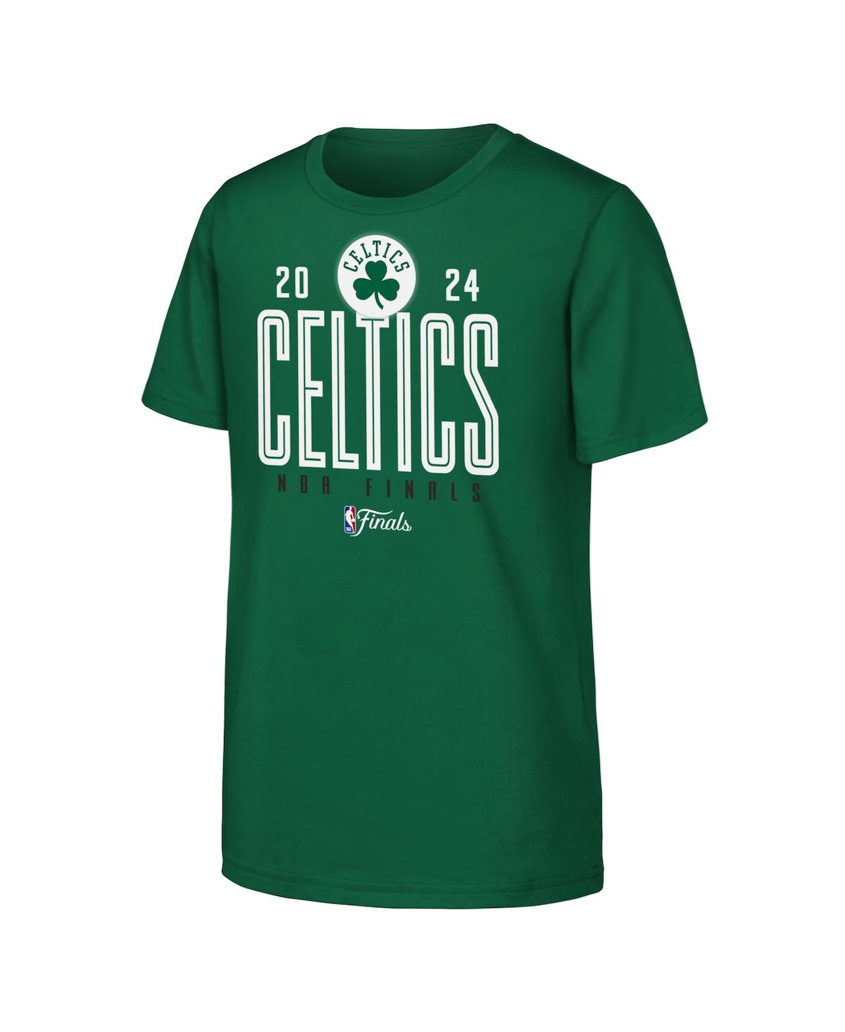 Fanatics Big Boys and GirlsBoston Celtics 2024 Nba Finals Roster T-Shirt - Kelly Green