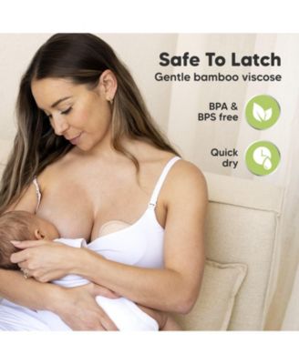 14pk Organic Nursing Pads, Reusable Nipple Pads for Breastfeeding, Washable Breast Pads + Wash Bag