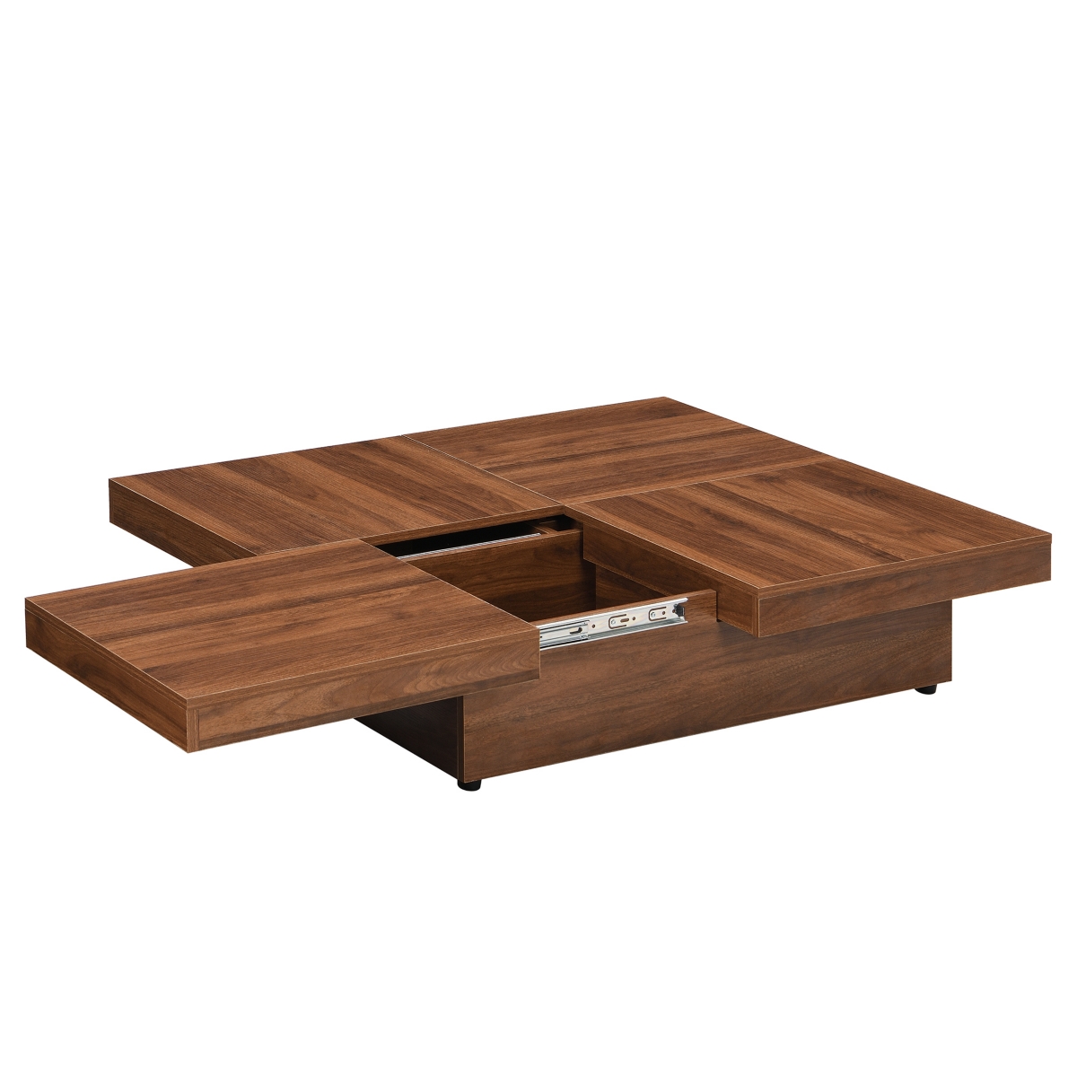 Streamdale Marble Veneer Sliding Top Coffee Table Walnut