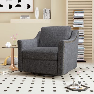 Streamdale Versatile 360 Swivel Barrel Chair for Modern Living