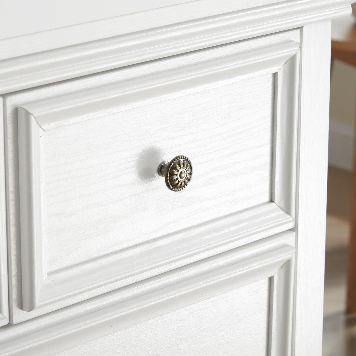 Streamdale Furniture Modern Wooden Dresser with 6 Spacious Drawers and Metal Handles