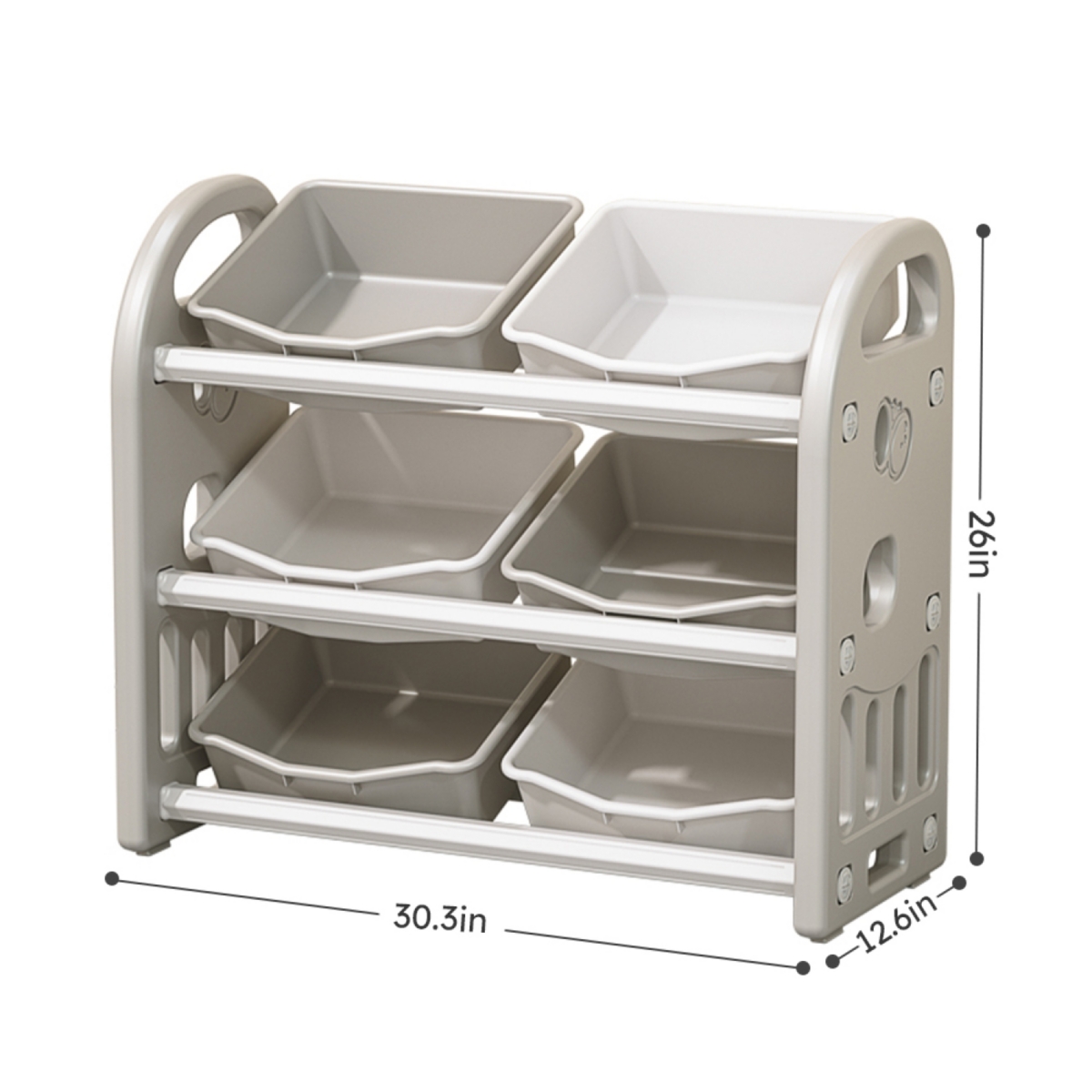 Streamdale Furniture Kids Toy Storage Organizer with 6 Bins, Multi-functional Children's Unit
