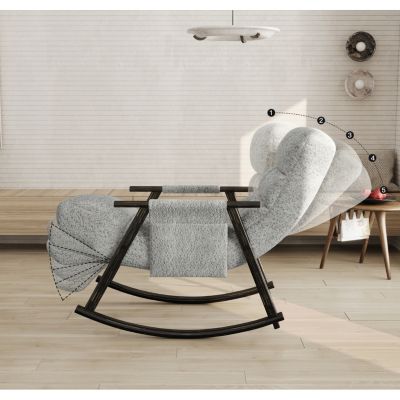   Standard Size   Fabric Upholstery   Adjustable Rocking Design, Comfort & Stability Features  Rocking Chair