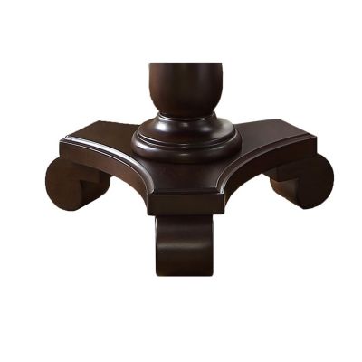 Round Wood Pedestal Side Table