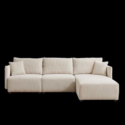 Modern Modular Corduroy Sofa with Customizable Combinations