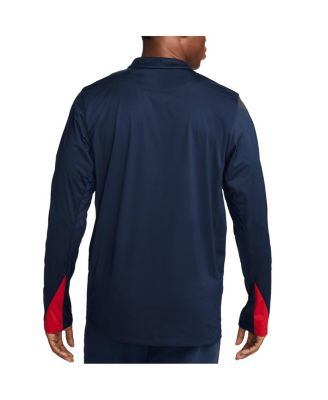 Men's Navy USMNT 2024 Strike Drill Performance Quarter-Zip Pullover Top