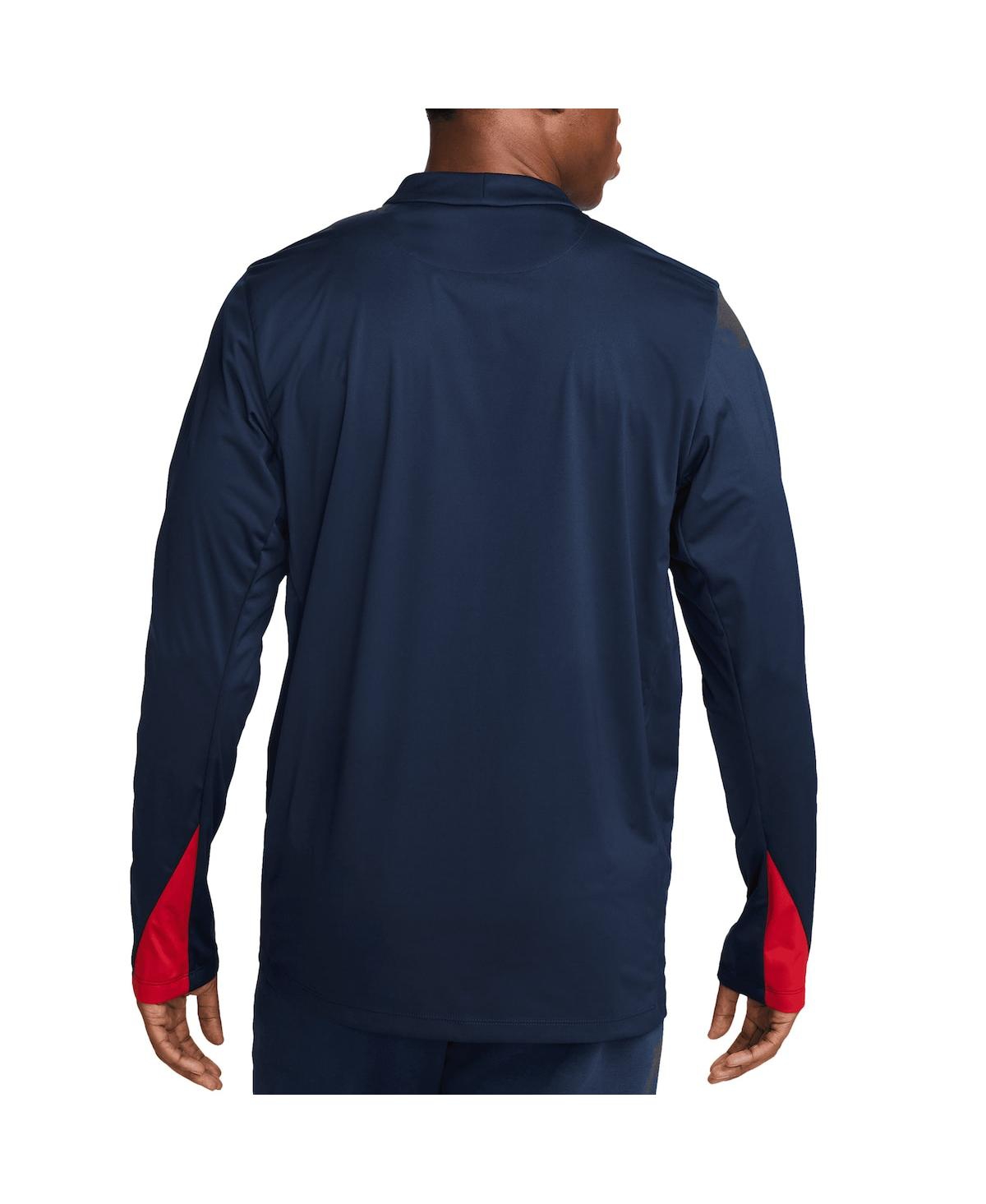 Nike Men's Navy Usmnt 2024 Strike Drill Performance Quarter-zip Pullover Top In Navy