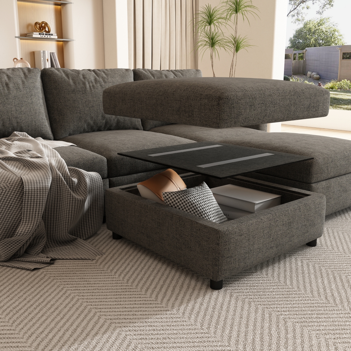 Streamdale Spacious and Versatile Sectional Sofa with Storage and Ottoman Options