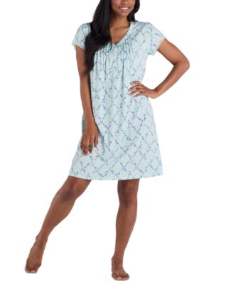 Miss Elaine - Women's Floral Lace-Trim Nightgown