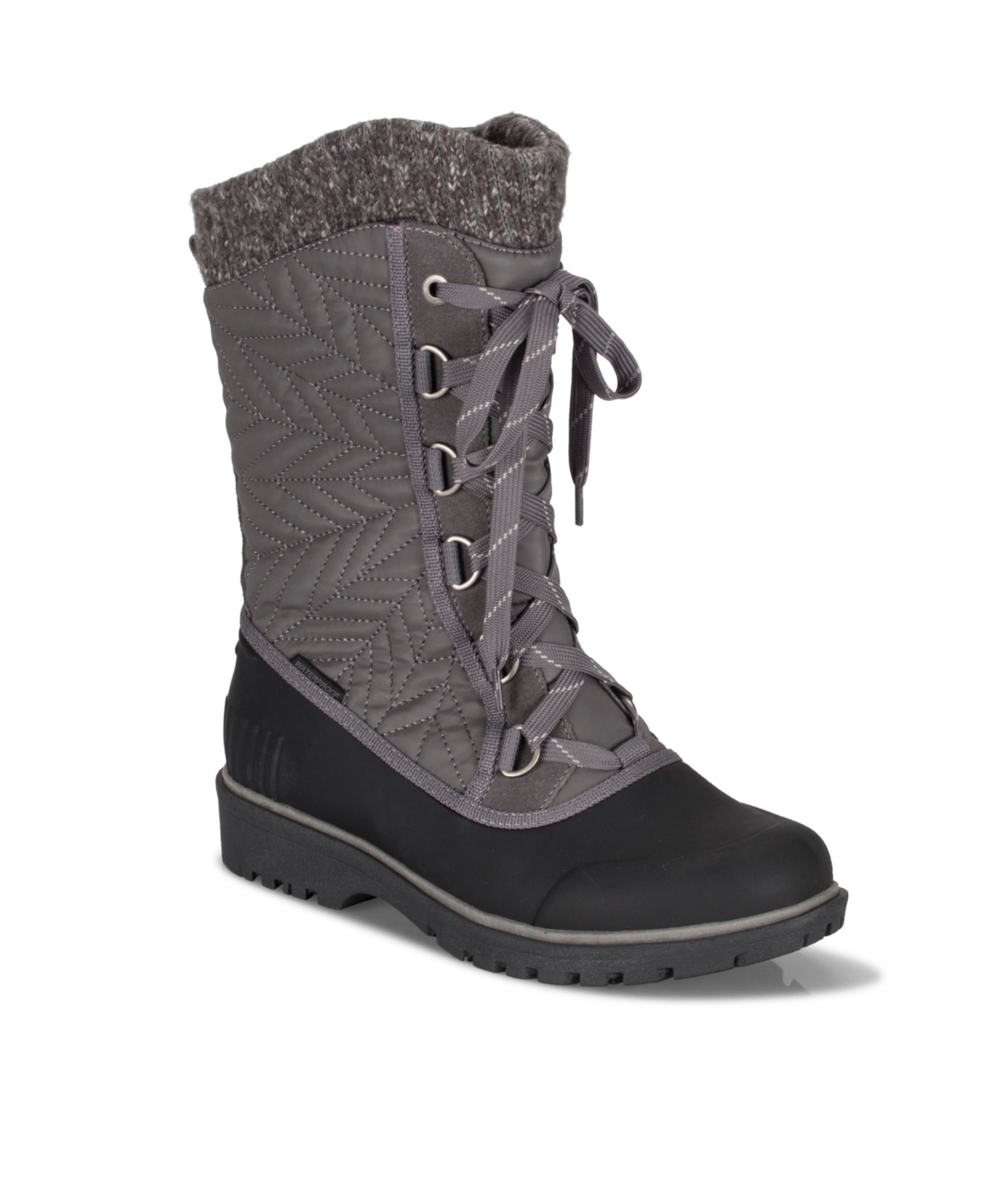 Women's Stark Waterproof Thermal Cold Weather Boots - Dark Grey/Black