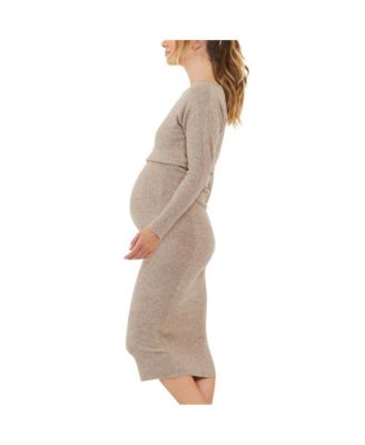 Maternity Tobie Off Shoulder Knit Dress