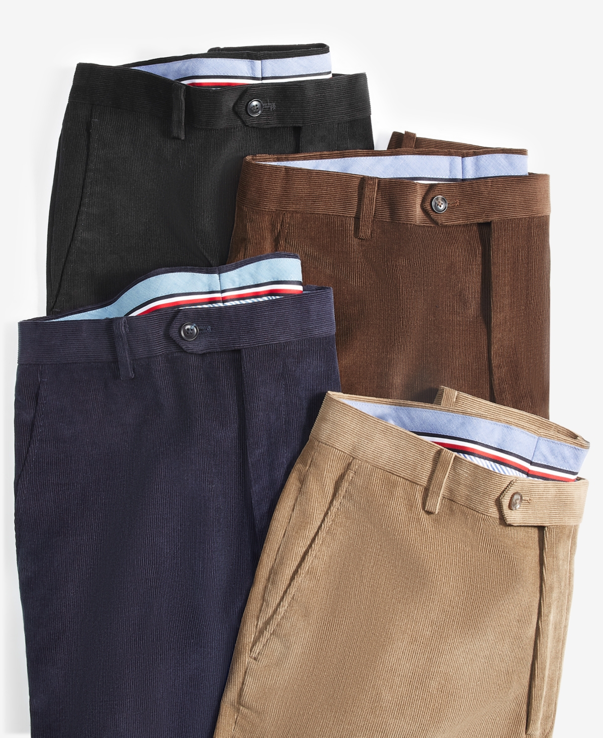 Tommy Hilfiger Men's Modern-fit Solid Corduroy Pants In Brown