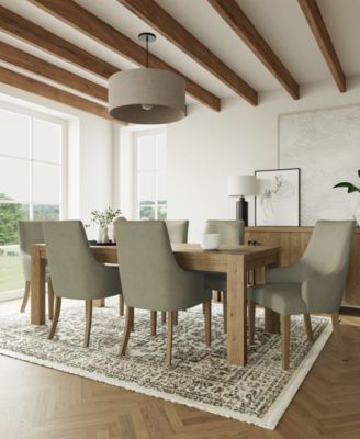 Furniture - 7pc Dining Set (Davie Rectangular Table + 6 Nelin Dining Chairs)