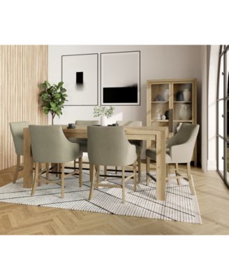 7pc Counter Height Dining Set (Davie Table & 6 Nelin Stools)