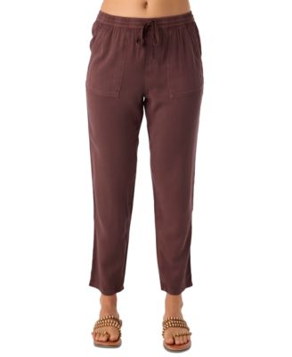 O'Neill - Juniors' Francina Solid Pocket-Front Pull-On Woven Pants