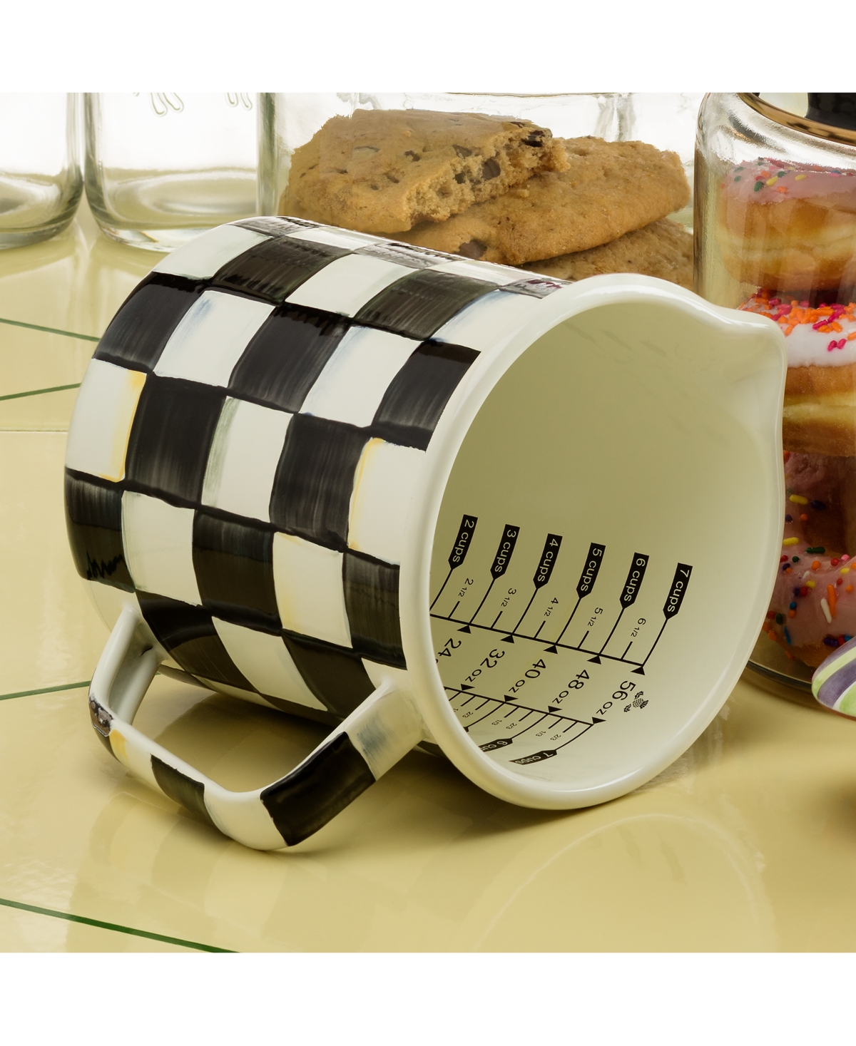 Mackenzie-childs Mackenzie Childs Courtly Check Enameled Steep 7-cup Measure In No Color