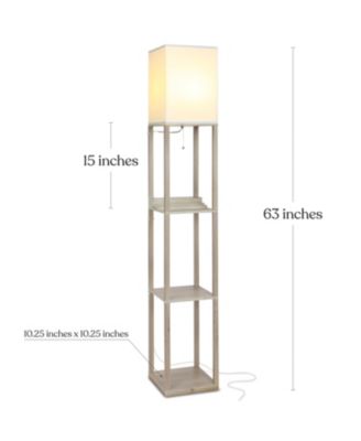 Maxwell 63" LED Shelf Lamp with USB Port and Power Outlet