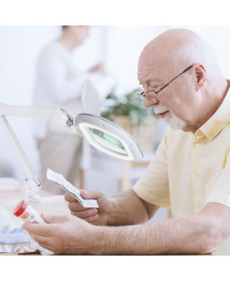 Lightview Pro LED 2-in-1 Magnifier Floor or Desk Lamp (2.25x) 5 Diopter