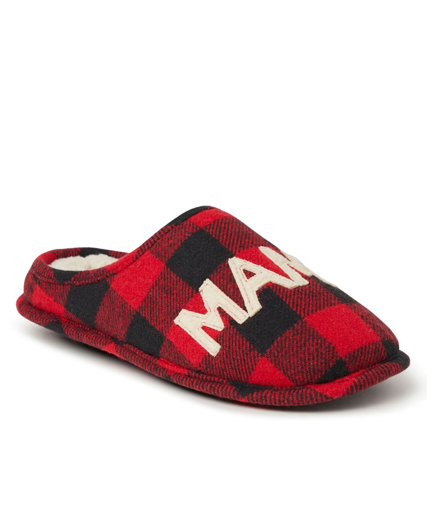Женские сабо Dearfoams Buffalo Check Mama Bear Mom Clog House Slipper, цвет: Красный клетчатый — фото 1