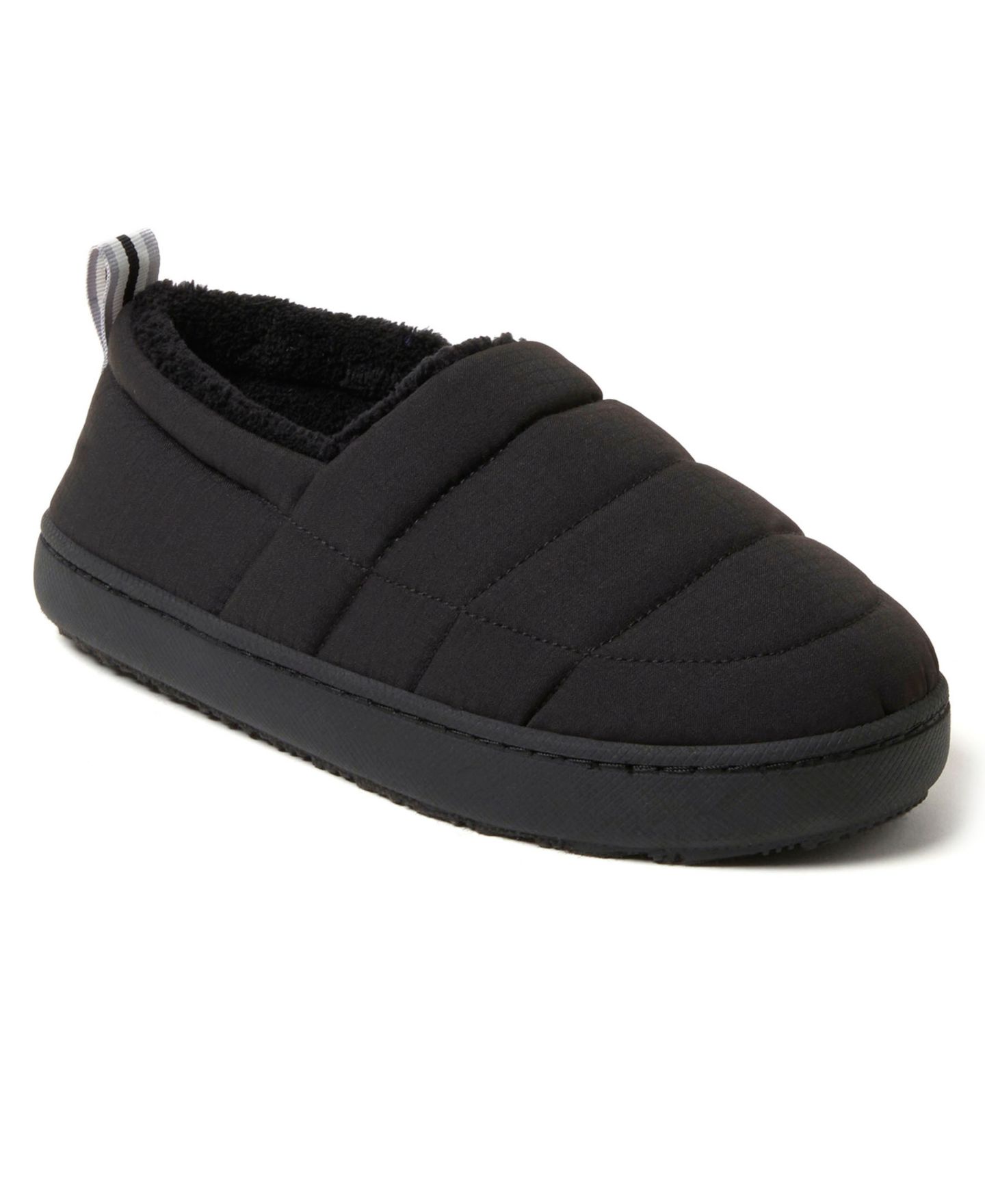 Женские тапочки Dearfoams Fern Ripstop Closed Back House Slipper, цвет: Чёрный — фото 1