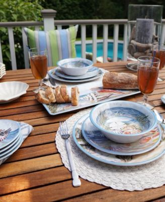 Seacoast Melamine Dinner Plates, Set of 6