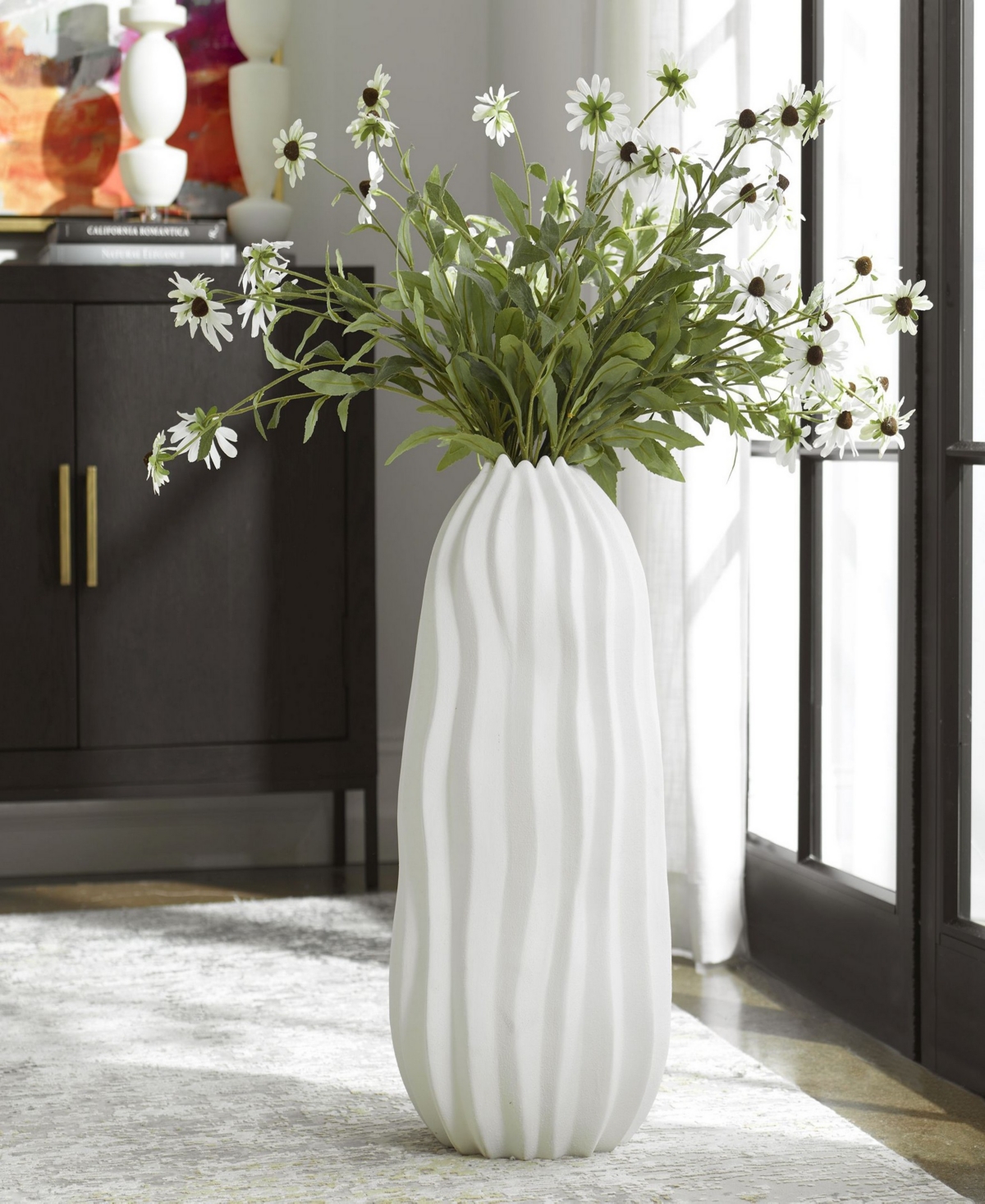 Uttermost Merritt Vase In White