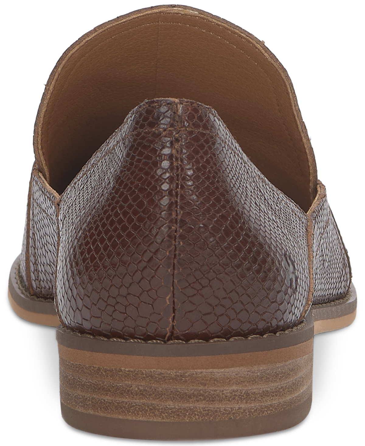 Shop Lucky Brand Women's Ellopy Cutout Flat Loafers In Reishi Snakeskin Leather