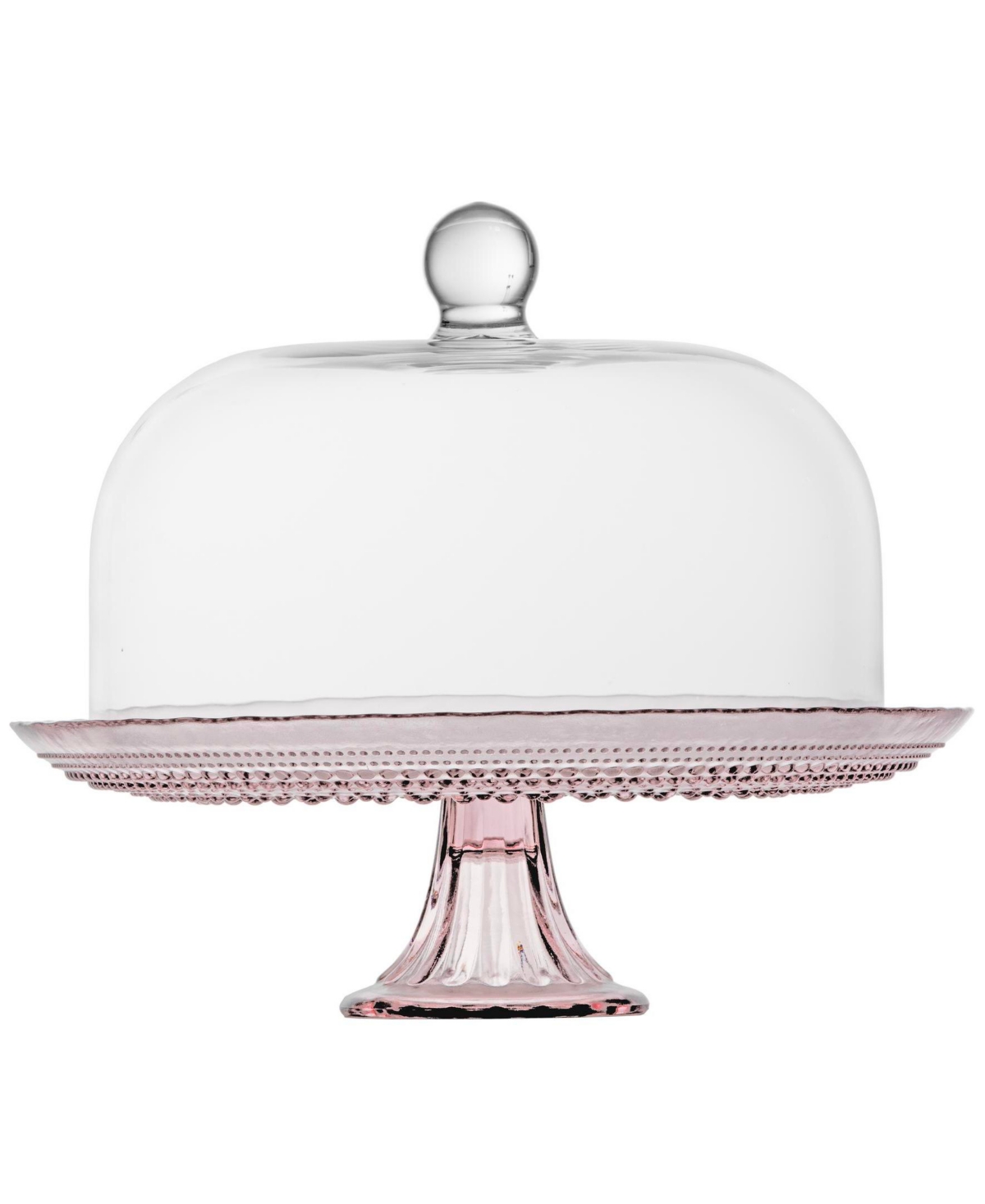 Fortessa Jupiter Pink 13" Cake Stand And Dome Set In Pink
