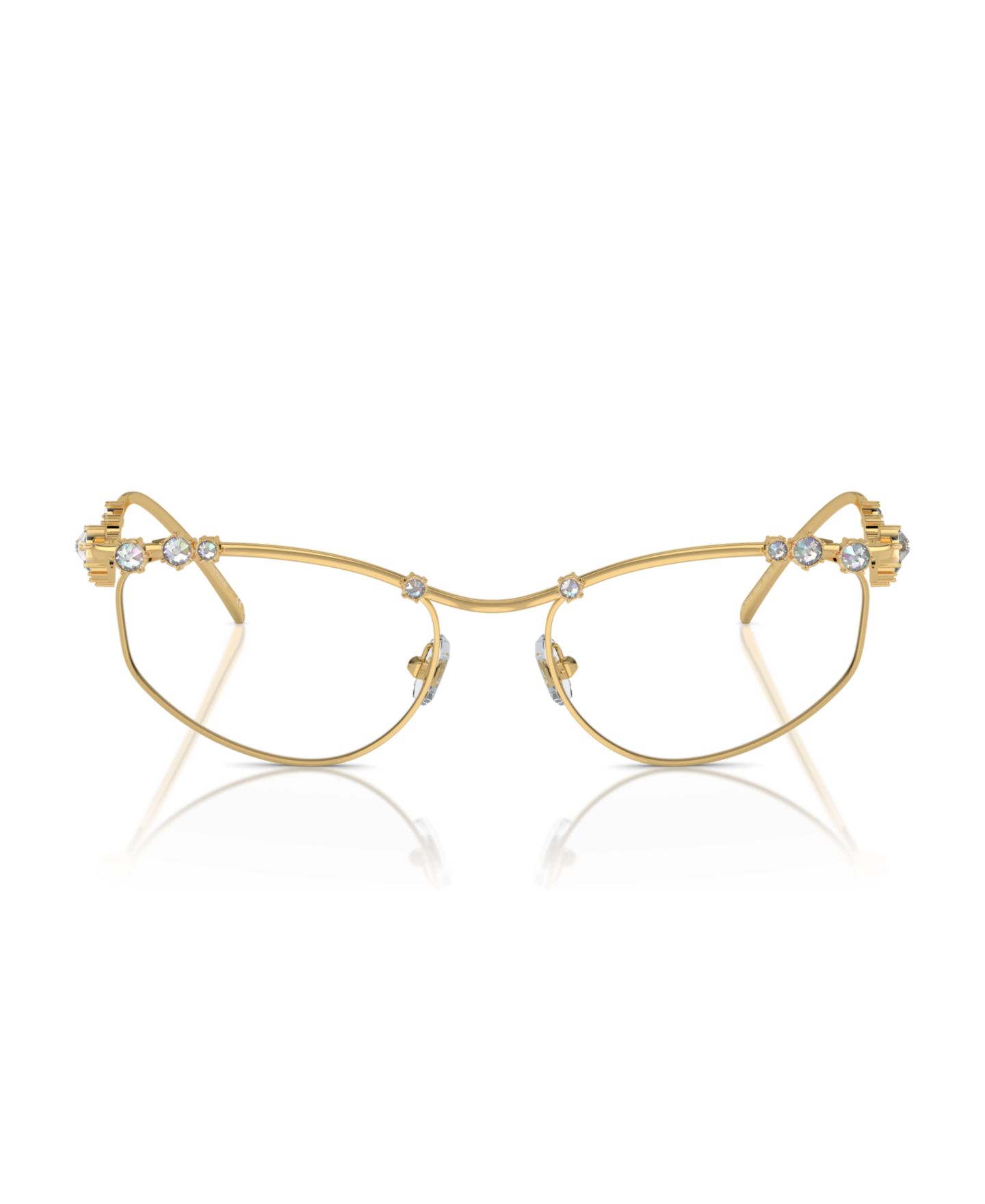 Женские очки Swarovski Woman Irregular Metal SK1015 Eyeglasses, цвет: Золотой — фото 2