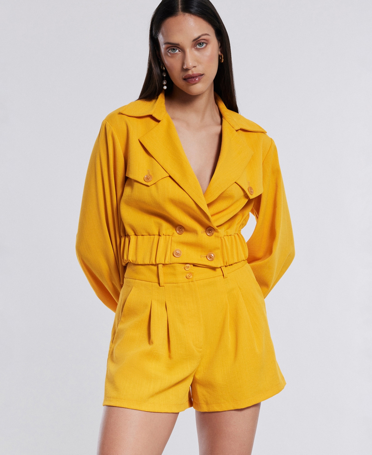 Bcbg New York Women's Pleated High Rise Shorts