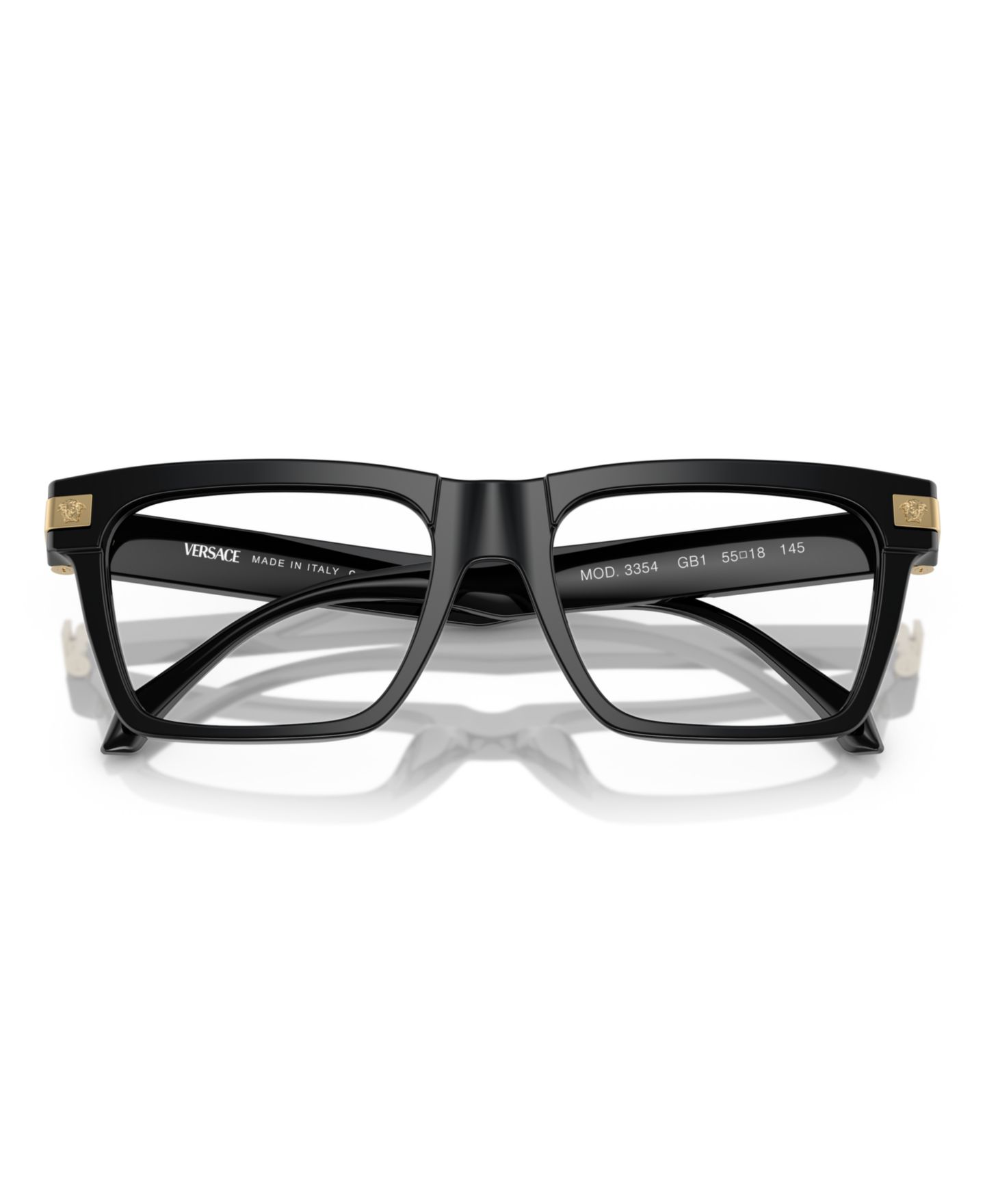 Мужские очки Versace Man Rectangle Plastic VE3354 Eyeglasses, цвет: Чёрный — фото 4