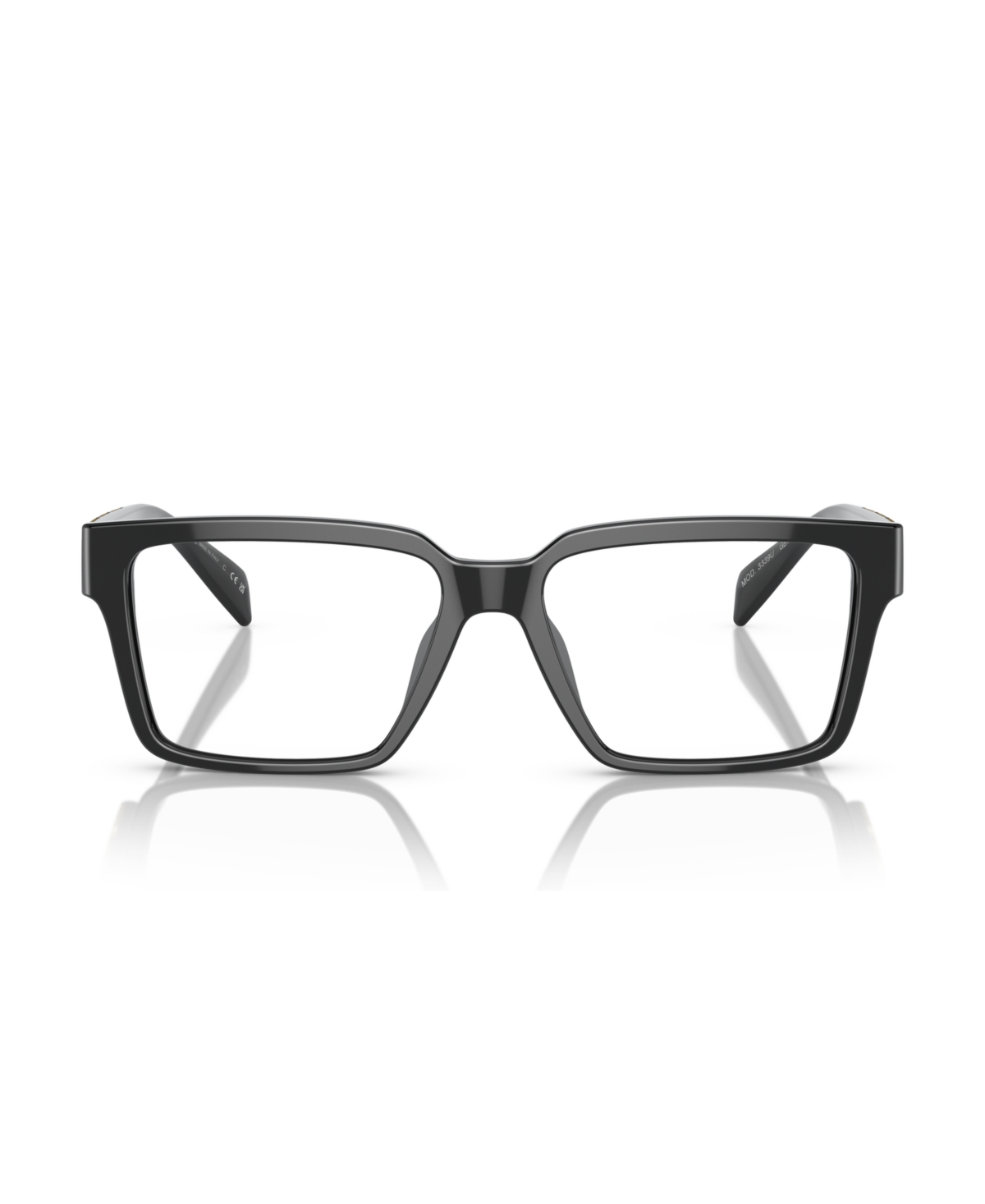 Versace Tortoiseshell-effect Square-frame Glasses In Black