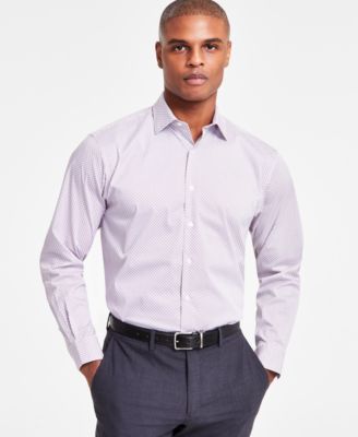 Alfani - Men's Classic/Regular-Fit Micro-Dot Dress Shirt