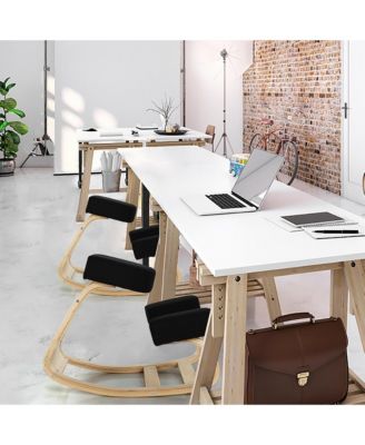 Ergonomic Kneeling Chair Rocking Stool Upright Posture Office Furniture Black