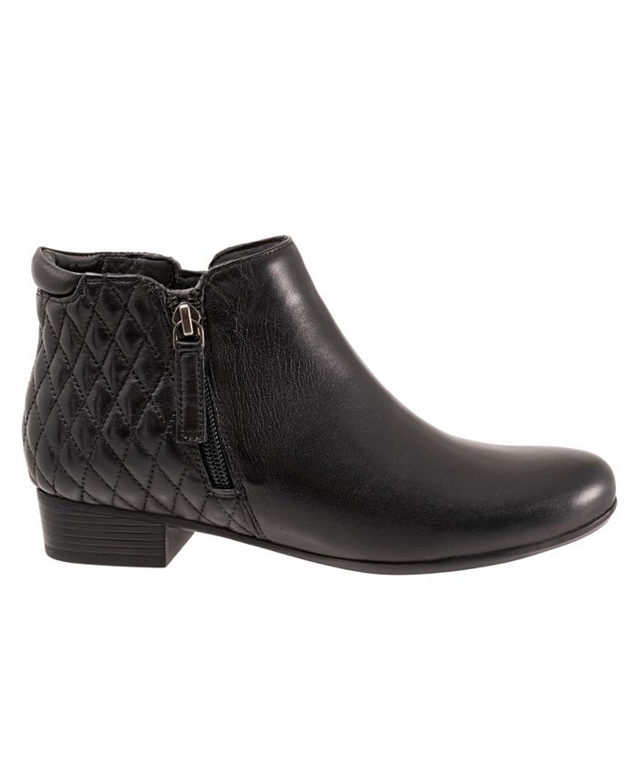 Trotters Major Stivaletto Donna Trapuntato Nero, Tomaia In Pelle Liscia O Microfibra, 41.5 EU, Look Classico E Confortevole