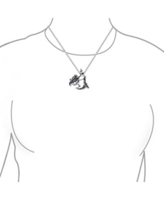 Aquarius Zodiac Sign Pendant Necklace - Greek Water Goddess Astrology Horoscope - Sterling Silver