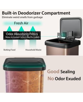 13.2 Gallon Step Trash Can with Soft Close Lid and Deodorizer Compartment