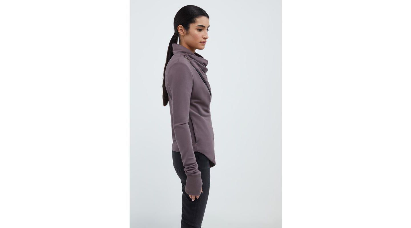 Женская куртка Marcella Hoyt Two-Way Zip Cowl-Neck Sweatshirt Jacket with Side Pockets, цвет: Антрацитовый — фото 2