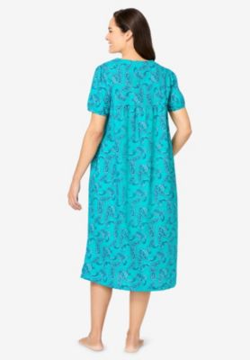 Women's Only Necessities Short Print Shirred Lounger