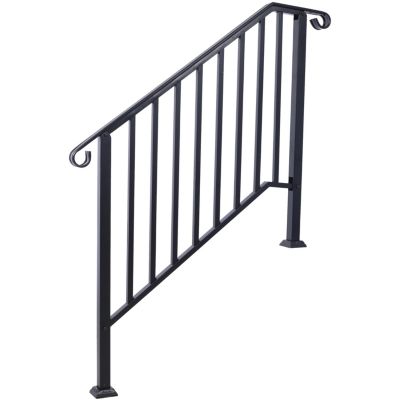 Streamdale 3-Step Handrail Steel Powder Coated Easy Install