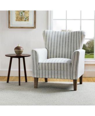 Upholstered Warren Armchair with Solid Wood Legs