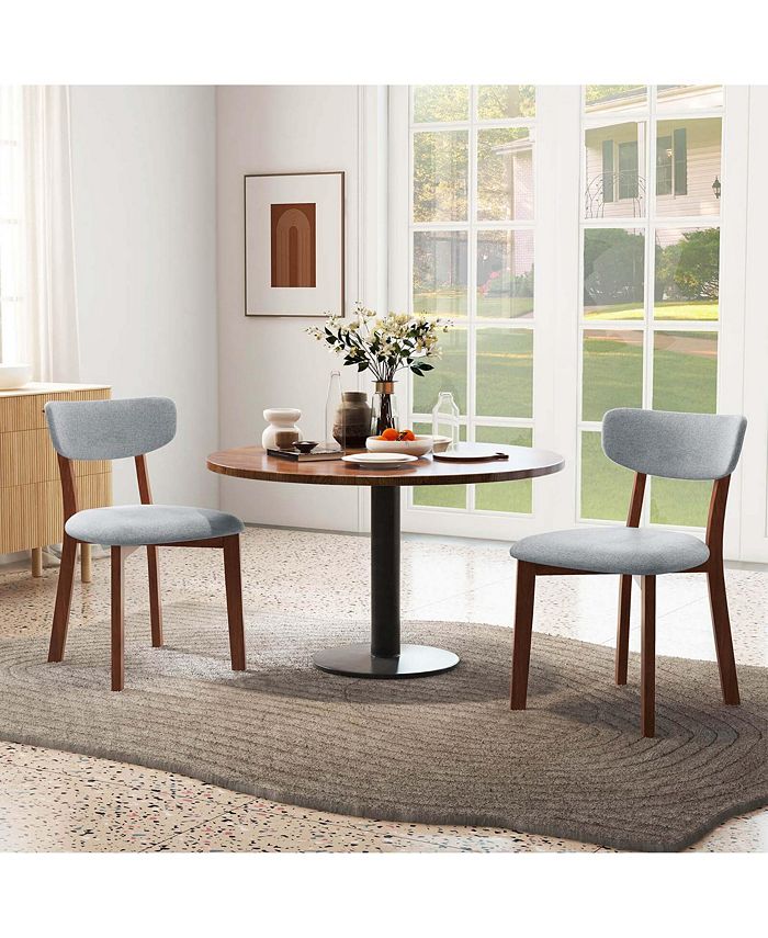 Dining Table Small ZH4YOU Natural Wood Frame Modern Dining Chairs