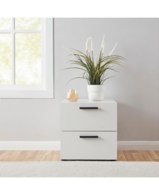2-Drawer Wood Bedroom Nightstand with Drawers